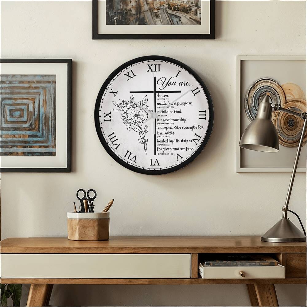 Faith - You Are - Wood Frame Wall Clock - The Shoppers Outlet