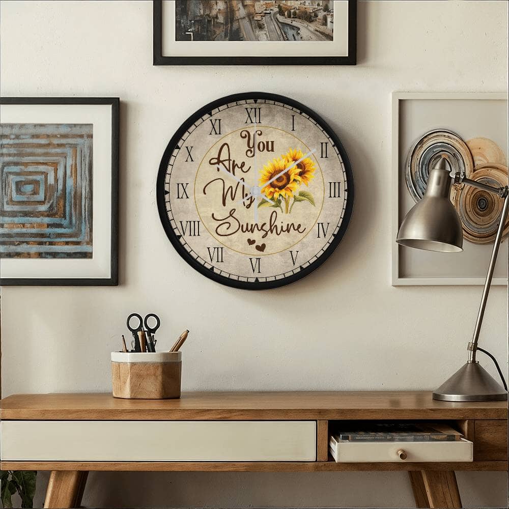 You Are My Sunshine - Wood Frame Wall Clock - The Shoppers Outlet