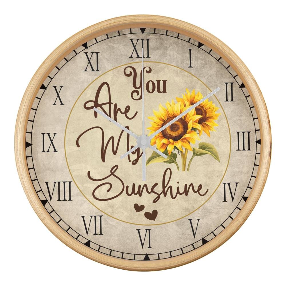 You Are My Sunshine - Wood Frame Wall Clock - The Shoppers Outlet
