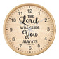 Faith - The Lord Will Guide You Always - Isaiah 58:11 - Wood Frame Wall Clock - The Shoppers Outlet
