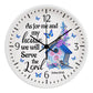 Faith - As For Me And My House We Will Serve The Lord - Joshua 24:15- Wood Frame Wall Clock - The Shoppers Outlet