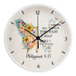 Faith - I Can Do All Things Through Christ Who Strengthens Me - Philippians 4:13 - Wood Frame Wall Clock - The Shoppers Outlet