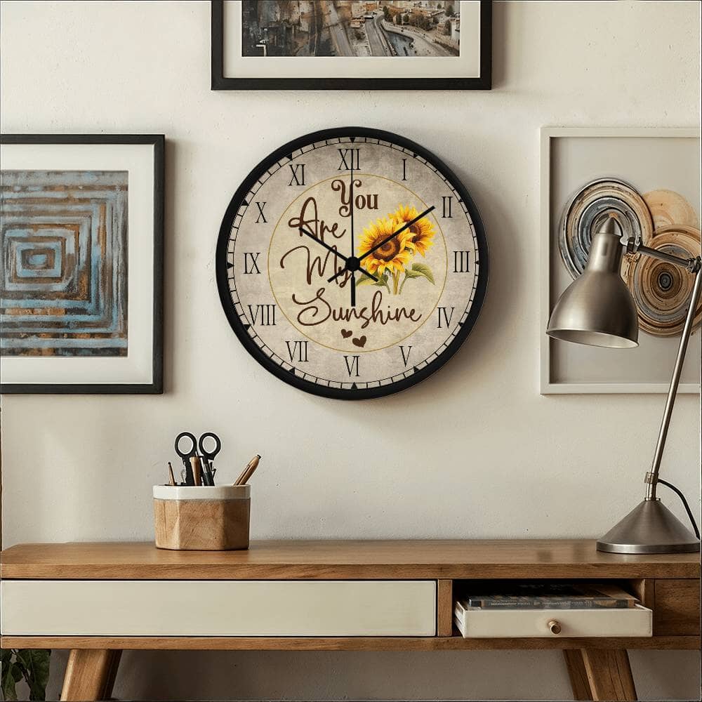 You Are My Sunshine - Wood Frame Wall Clock - The Shoppers Outlet