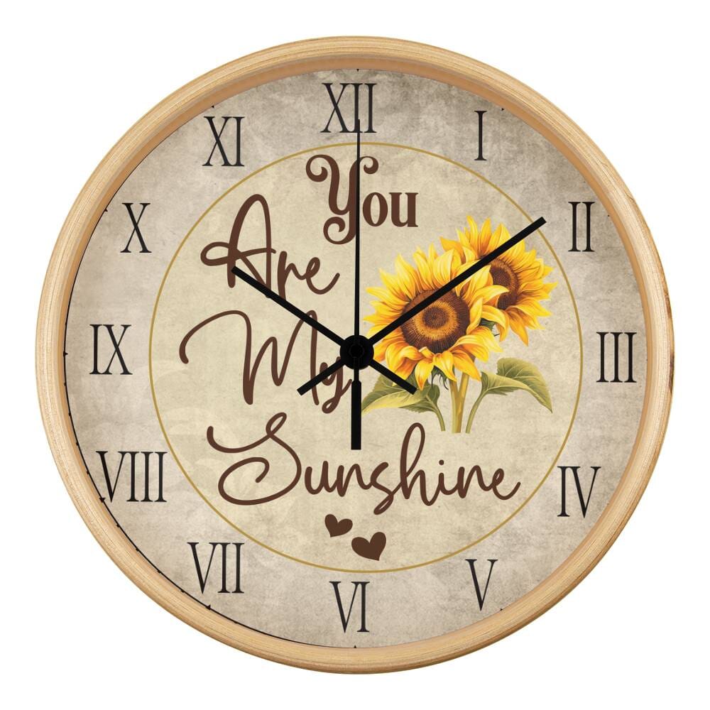 You Are My Sunshine - Wood Frame Wall Clock - The Shoppers Outlet