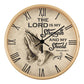 Faith - The Lord Is My Strength And My Shield - PSALMS 28:7 - Wood Frame Wall Clock - The Shoppers Outlet