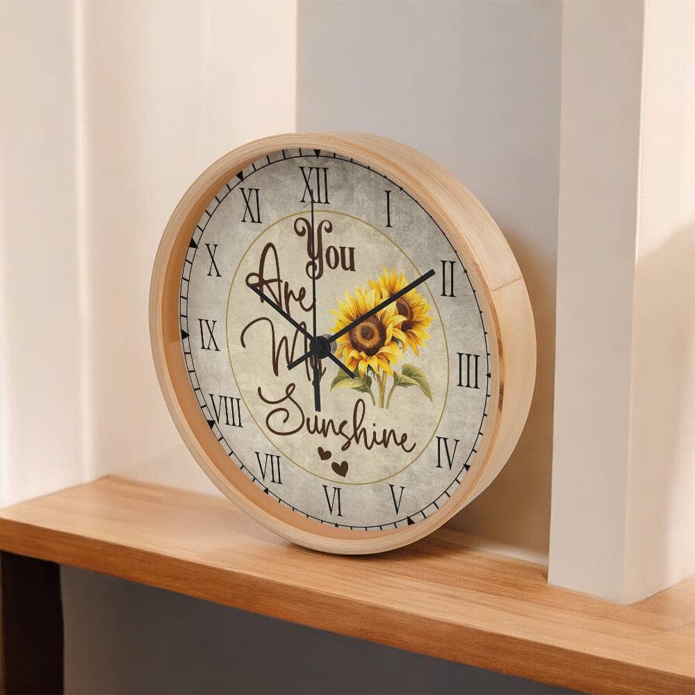You Are My Sunshine - Wood Frame Wall Clock - The Shoppers Outlet