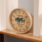 Time Flies When You're Fishing - Wood Frame Wall Clock - The Shoppers Outlet