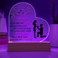 Gift For Soulmate - I Love You - You Are My Rock - Heart Acrylic Plaque - The Shoppers Outlet