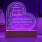 Gift For Daughter - To My Wonderful Awesome Daughter - Gift for Daughter - Heart Acrylic Plaque - The Shoppers Outlet
