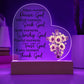 Faith - Praise God - Night Light - Heart Acrylic Plaque - The Shoppers Outlet