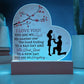 Gift For Soulmate - I Love You - You Are My Rock - Heart Acrylic Plaque - The Shoppers Outlet