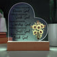 Faith - Praise God - Night Light - Heart Acrylic Plaque - The Shoppers Outlet