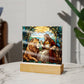 Inspirational - The Loin Of Judah - A Divine Bond - Square Acrylic Plaque - The Shoppers Outlet