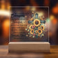 Faith - Be Strong And Courageous - Deuteronomy 31:6 - Square Acrylic Plaque - The Shoppers Outlet