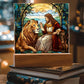 Inspirational - The Loin Of Judah - A Divine Bond - Square Acrylic Plaque - The Shoppers Outlet