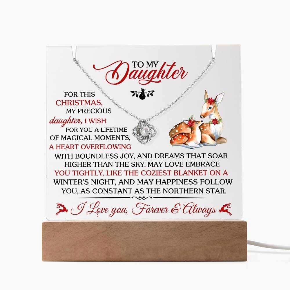 Gift For Daughter - For This Christmas My Precious Daughter I Wish - Keepsake Acrylic Bundle - The Shoppers Outlet