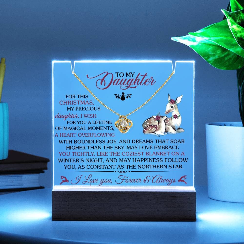 Gift For Daughter - For This Christmas My Precious Daughter I Wish - Keepsake Acrylic Bundle - The Shoppers Outlet