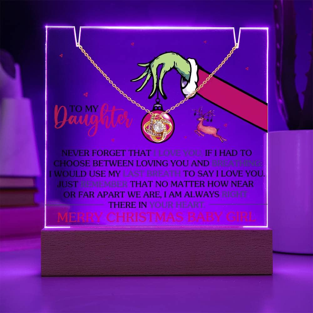 Gift For Daughter - Never Forget That I Love You - Keepsake Acrylic Bundle - The Shoppers Outlet