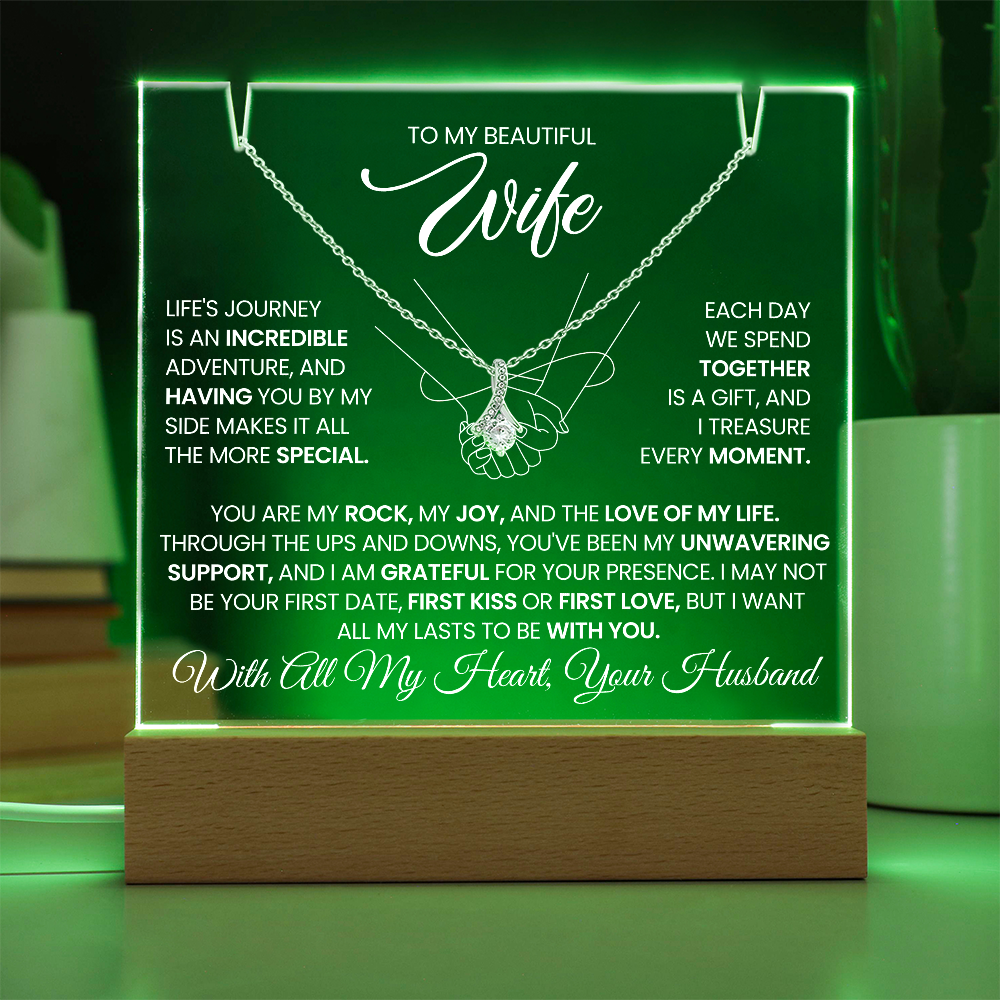 GIFT FOR WIFE - LIFE'S JOURNEY -ACRYLIC AND ALLURING BEAUTY NECKLACE BUNDLE - The Shoppers Outlet