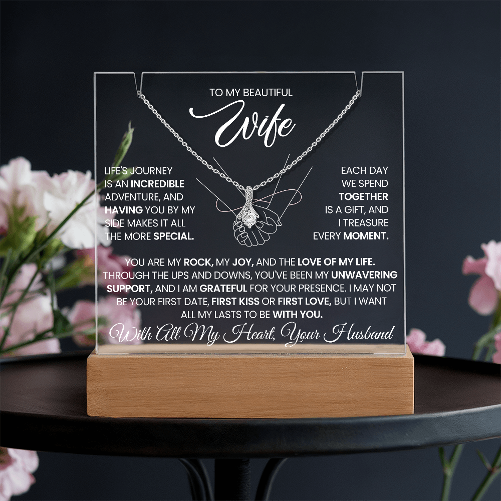 GIFT FOR WIFE - LIFE'S JOURNEY -ACRYLIC AND ALLURING BEAUTY NECKLACE BUNDLE - The Shoppers Outlet