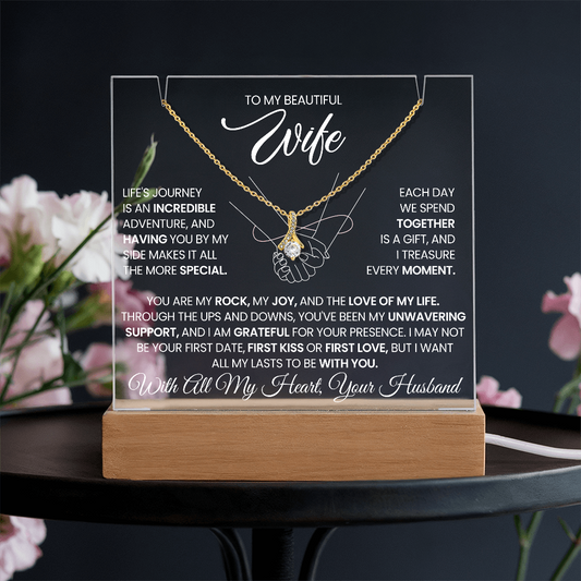 GIFT FOR WIFE - LIFE'S JOURNEY -ACRYLIC AND ALLURING BEAUTY NECKLACE BUNDLE - The Shoppers Outlet