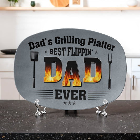 Gift For Dad - Best Flippin Dad Ever - Grilling Platter - The Shoppers Outlet