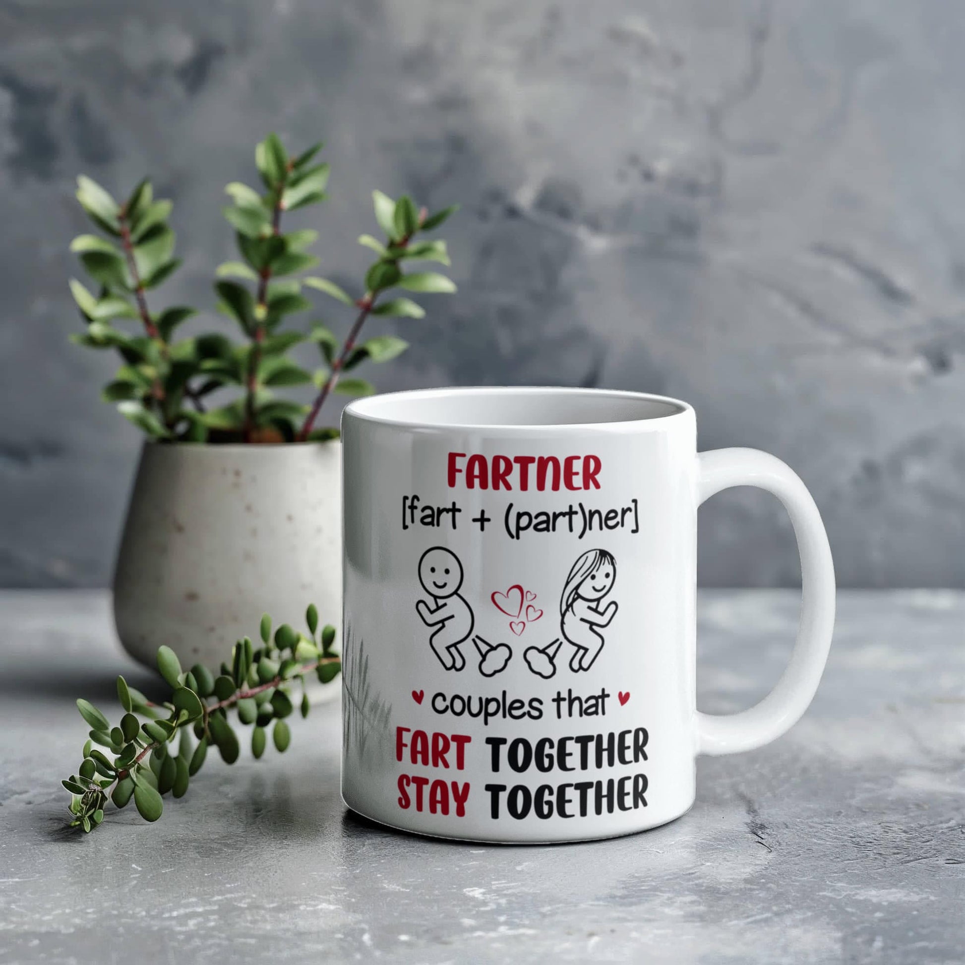 Funny - Fartner Couples - Ceramic Mug - The Shoppers Outlet
