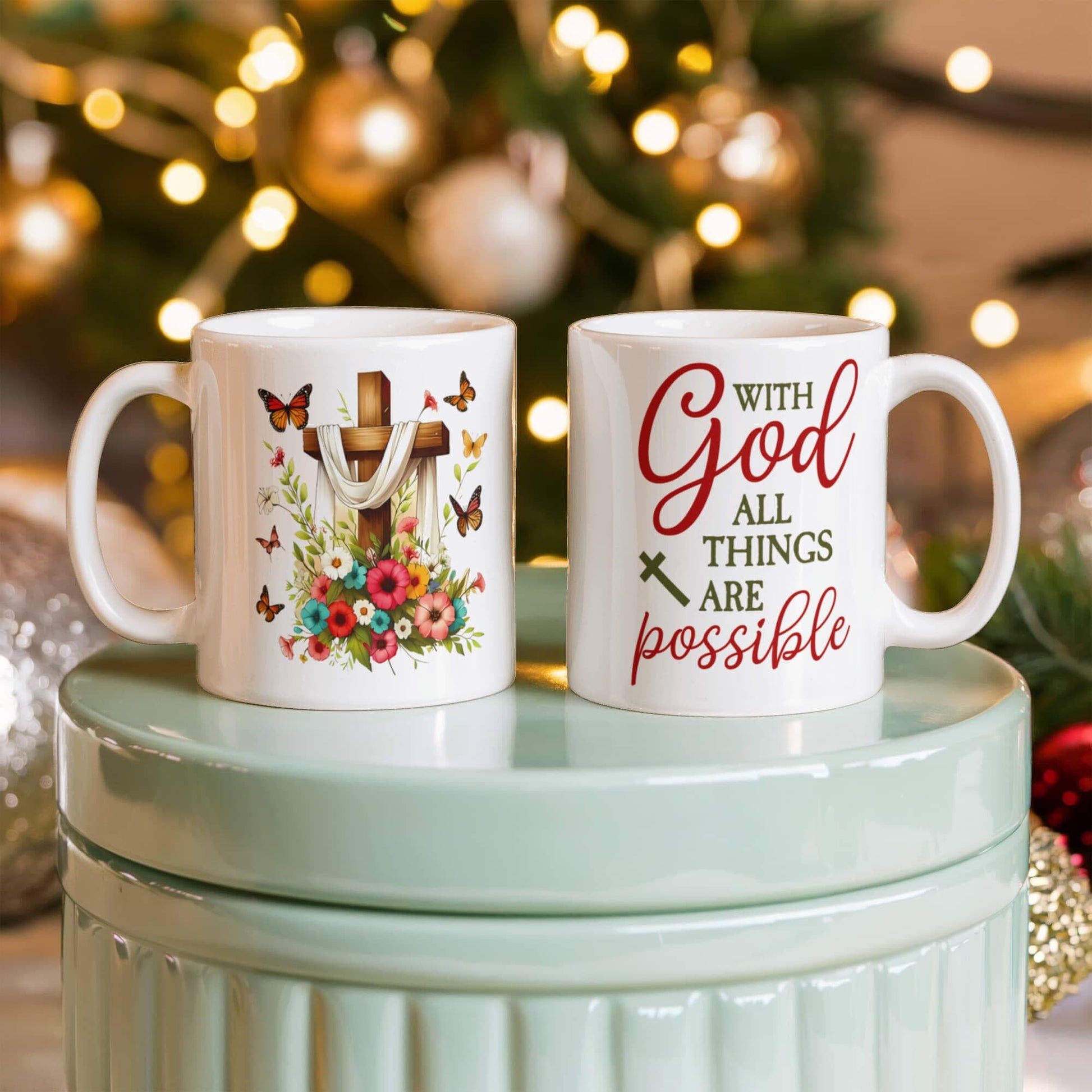 Inspirational - With God All Things Are Possible - Ceramic Mug - The Shoppers Outlet