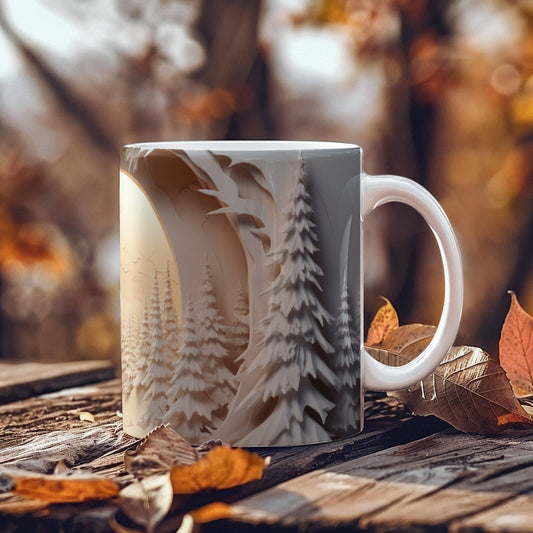 White Snow Winter Mug - Ceramic Mug - The Shoppers Outlet