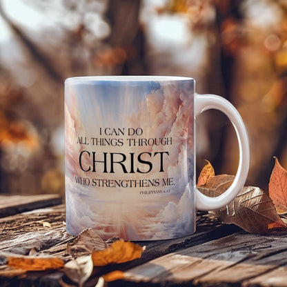 "Faith - I Can Do All Things Through Christ - Ceramic Mug - The Shoppers Outlet