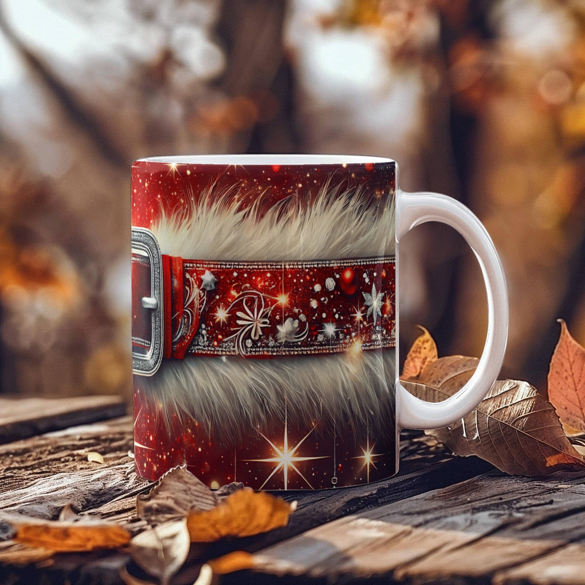Santa Belt Buckle Mug - Ceramic Mug - The Shoppers Outlet