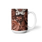 Brown Leather Flowers Design - Ceramic Mug - The Shoppers Outlet