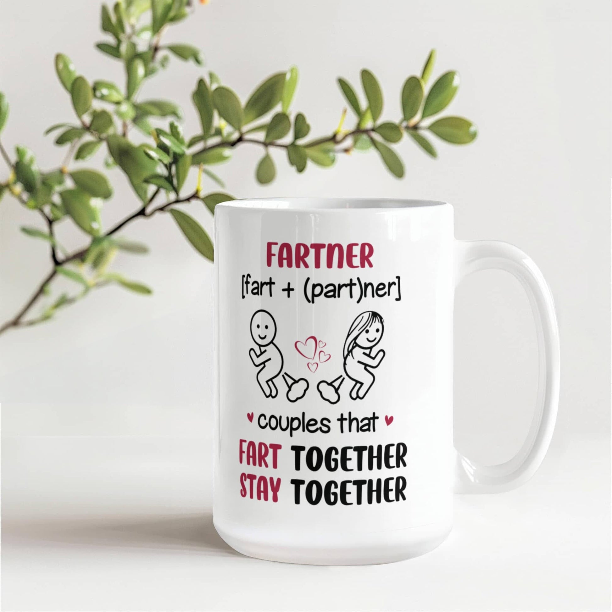 Funny - Fartner Couples - Ceramic Mug - The Shoppers Outlet