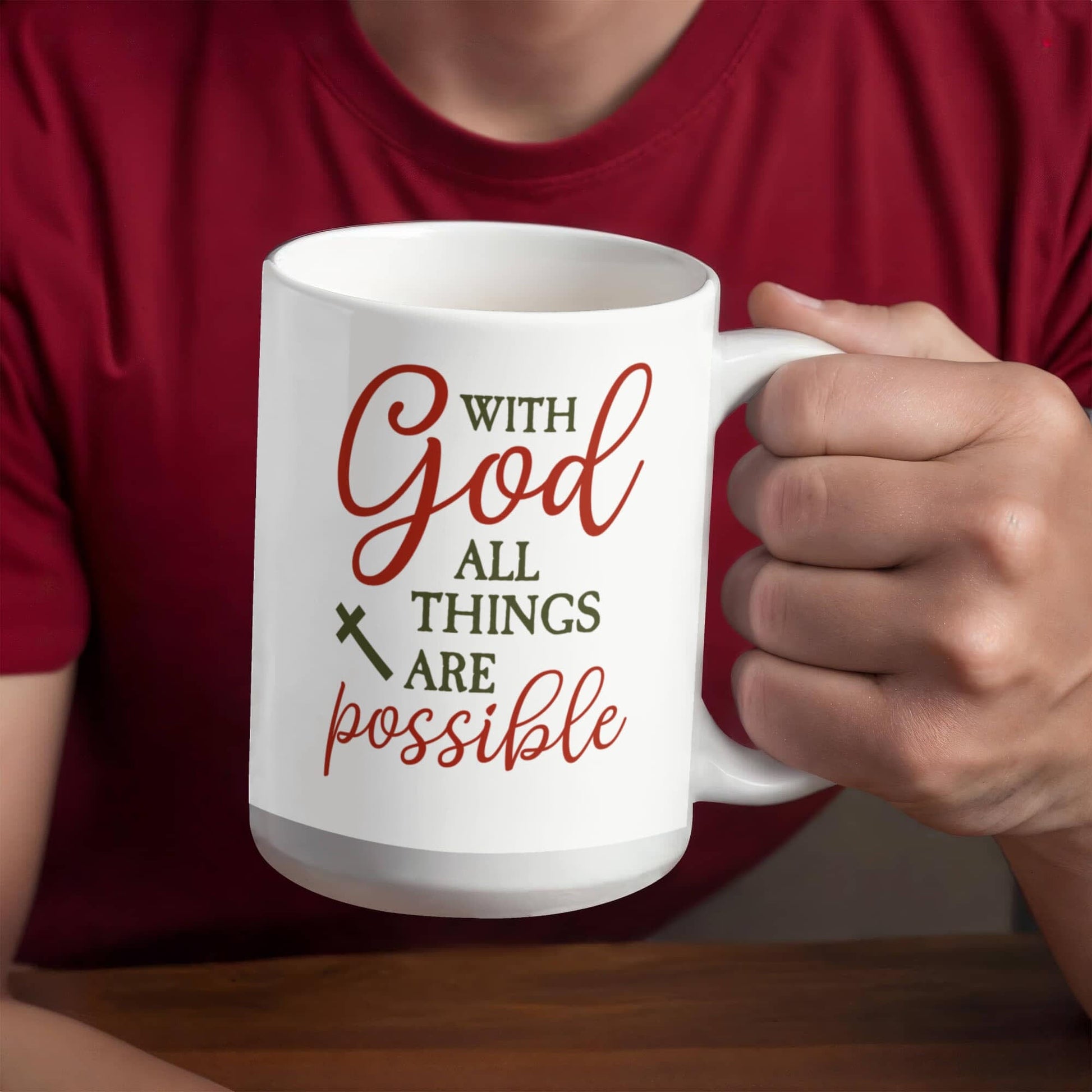 Inspirational - With God All Things Are Possible - Ceramic Mug - The Shoppers Outlet