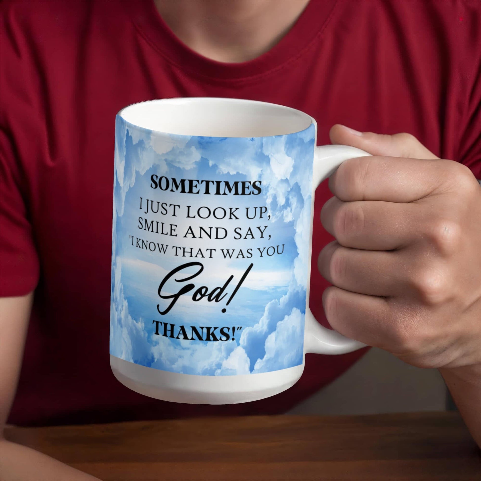 Inspirational - Sometimes I Just Look Up - Ceramic Mug - The Shoppers Outlet