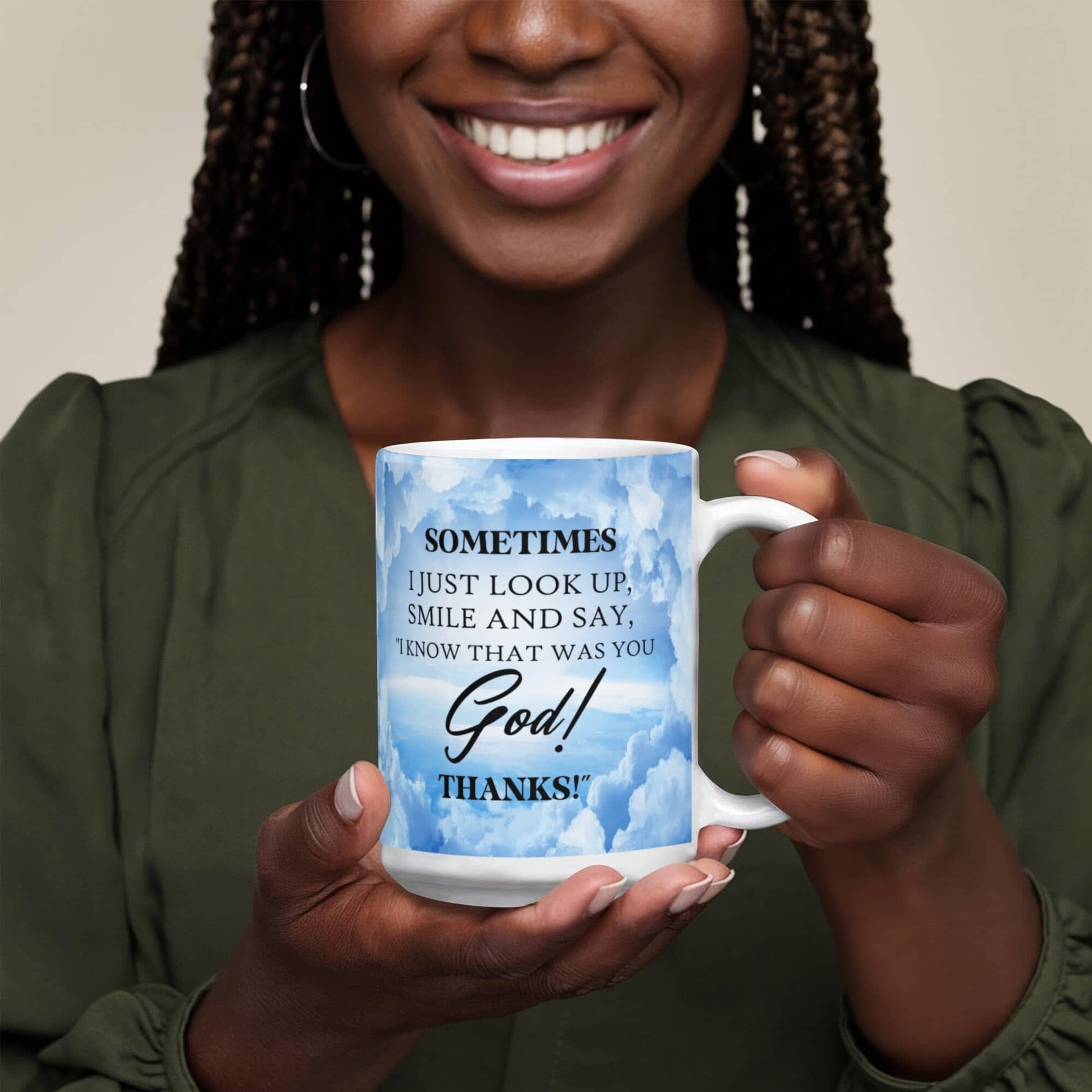 Inspirational - Sometimes I Just Look Up - Ceramic Mug - The Shoppers Outlet