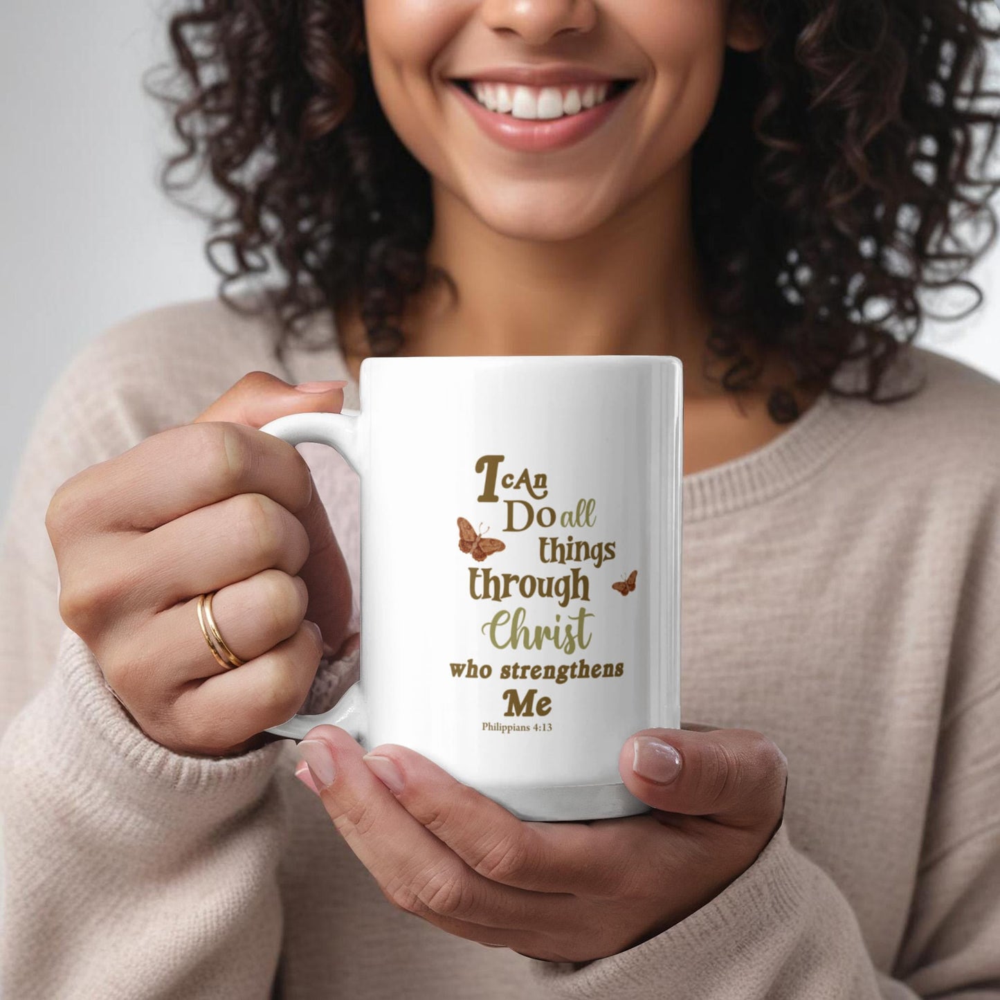 Faith - I Can Do All Things Through Christ - Philippians 4:13 - Ceramic Mug - The Shoppers Outlet