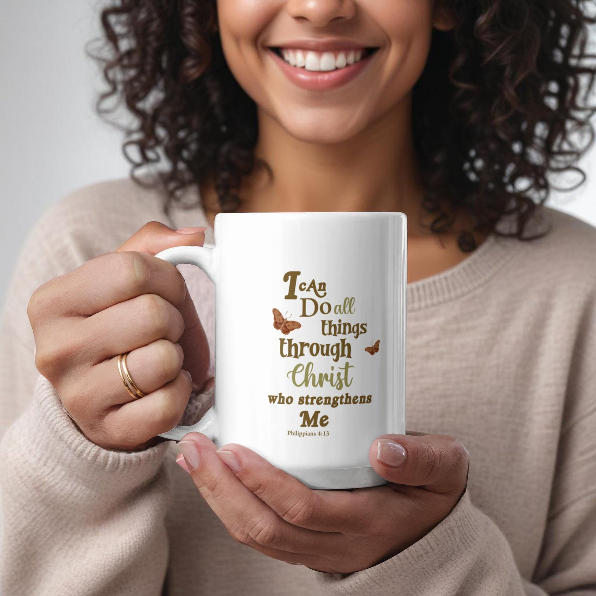 Faith - I Can Do All Things Through Christ - Philippians 4:13 - Ceramic Mug - The Shoppers Outlet