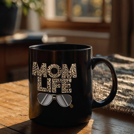 Gift For Mom - Mom Life Design Black Mug - Ceramic Mug - The Shoppers Outlet