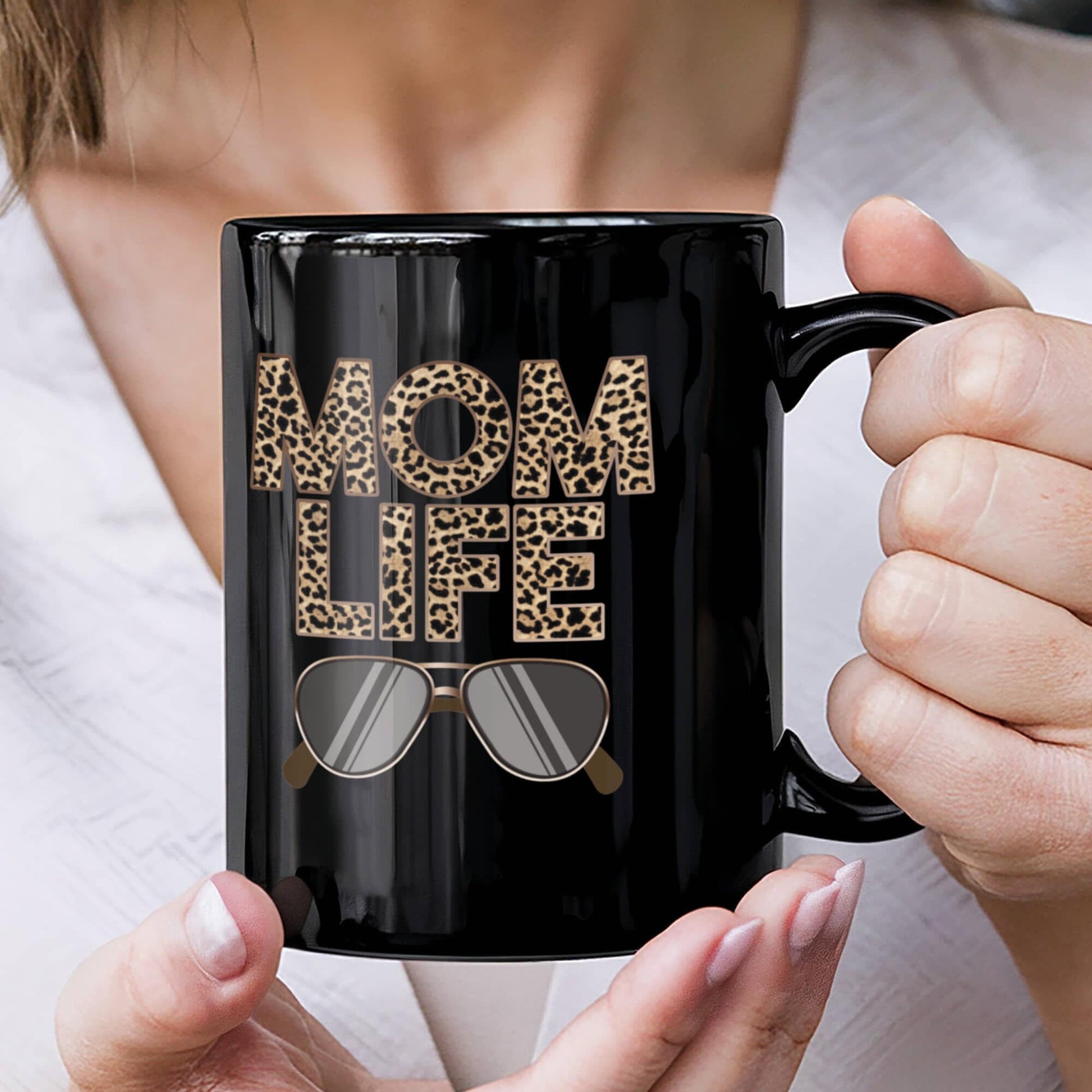 Gift For Mom - Mom Life Design Black Mug - Ceramic Mug - The Shoppers Outlet