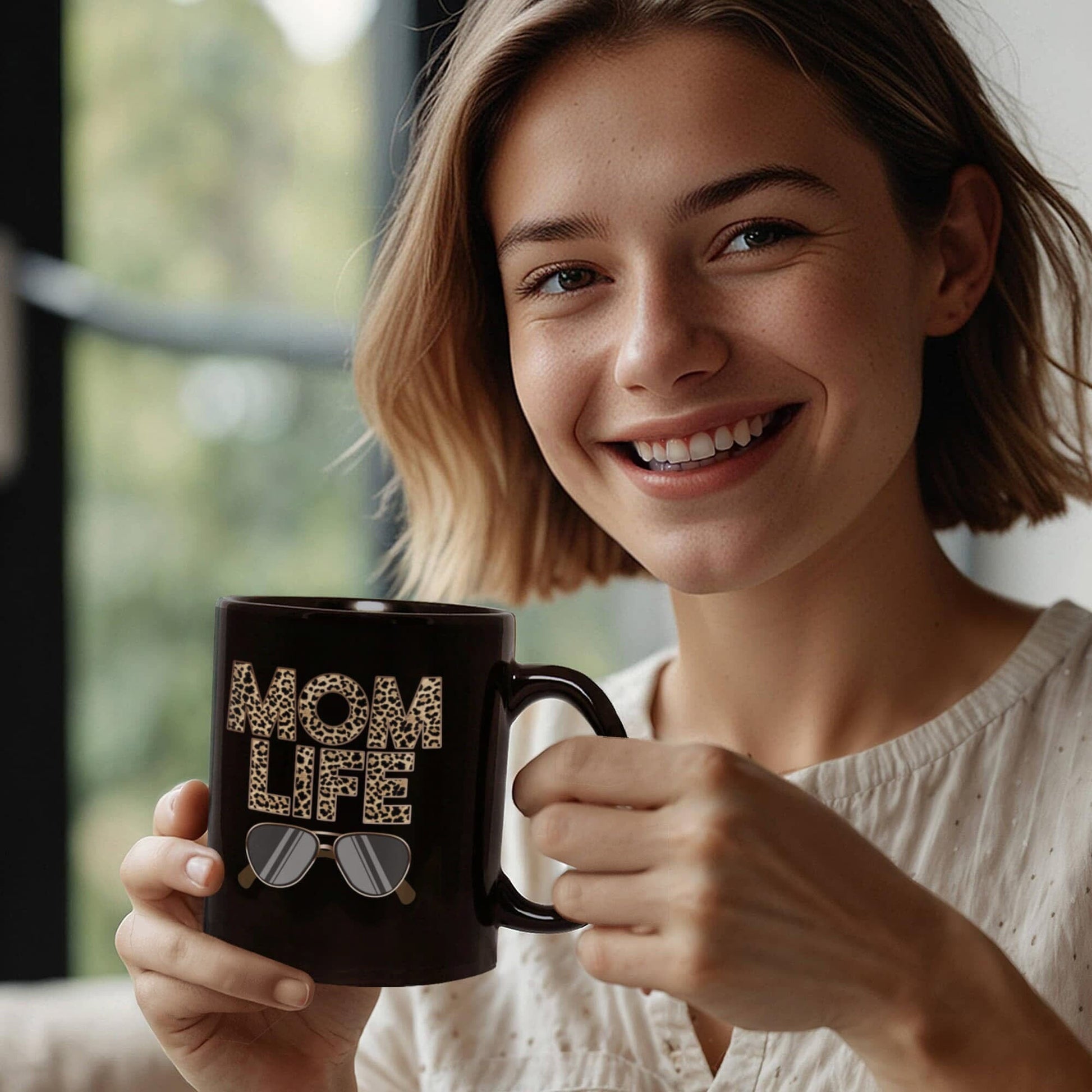 Gift For Mom - Mom Life Design Black Mug - Ceramic Mug - The Shoppers Outlet