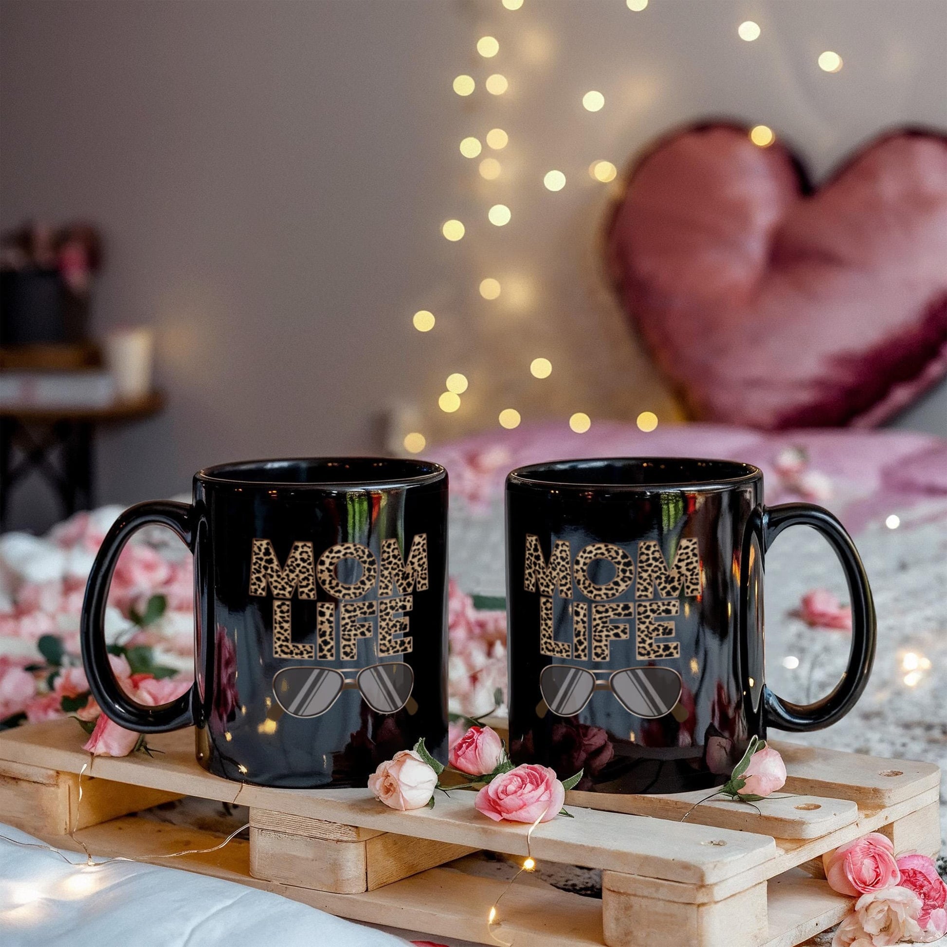 Gift For Mom - Mom Life Design Black Mug - Ceramic Mug - The Shoppers Outlet