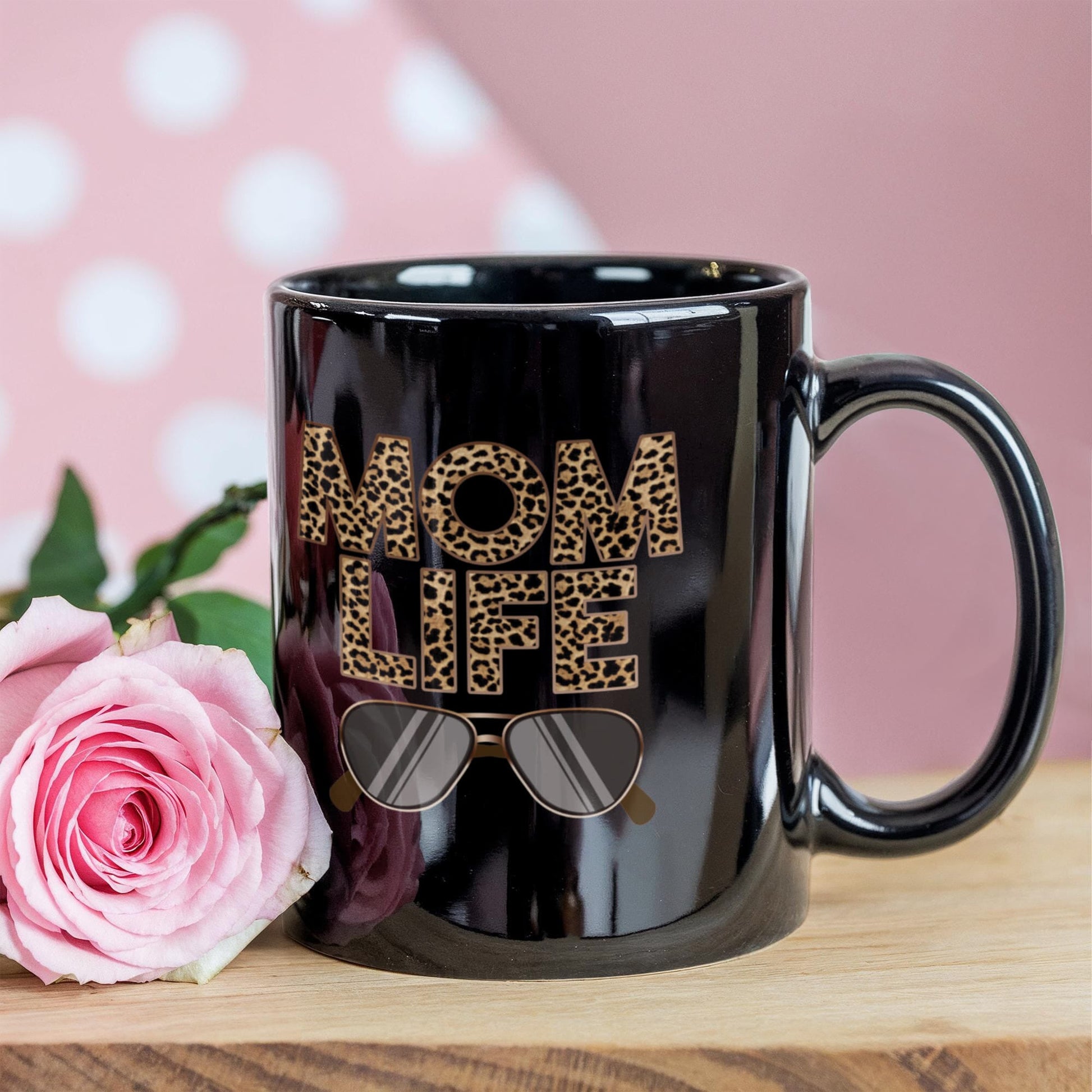 Gift For Mom - Mom Life Design Black Mug - Ceramic Mug - The Shoppers Outlet