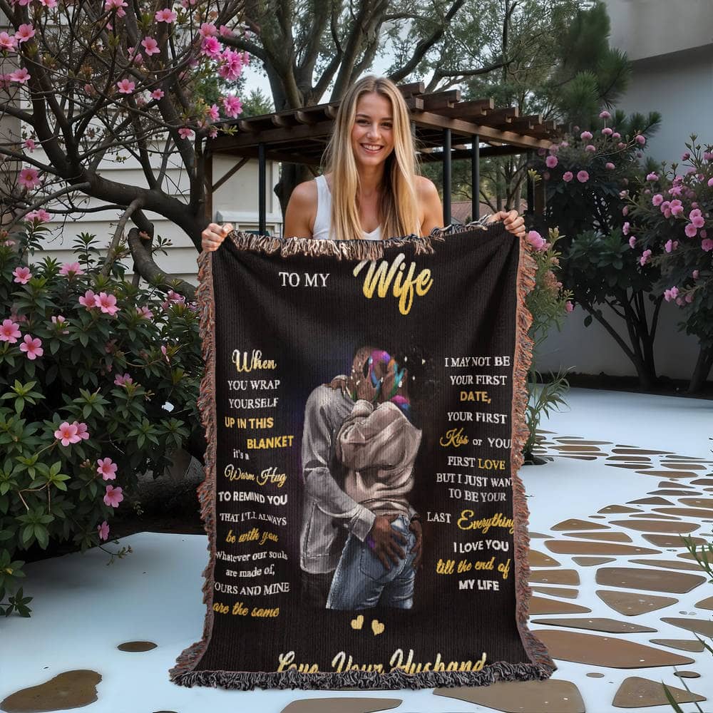 To My Wife - When You Wrap Up In This Blanket - Heirloom Woven Blanket (Portrait) - The Shoppers Outlet