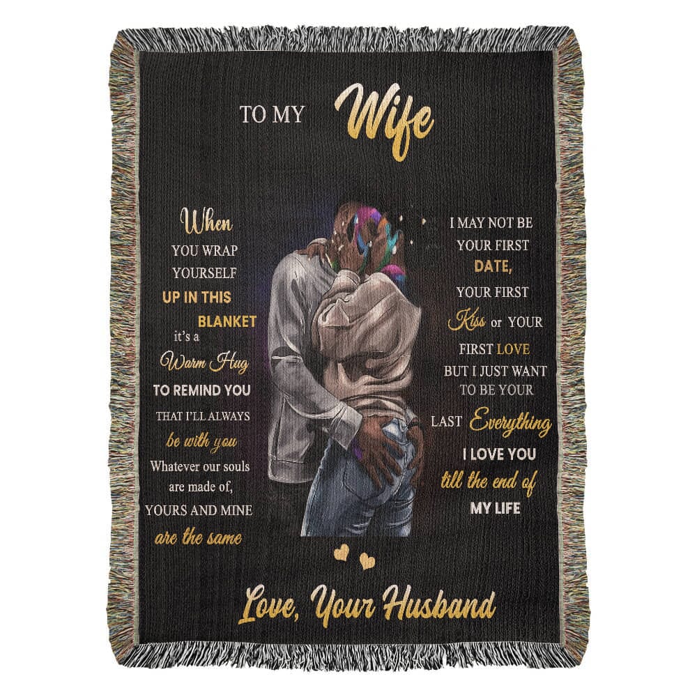 To My Wife - When You Wrap Up In This Blanket - Heirloom Woven Blanket (Portrait) - The Shoppers Outlet