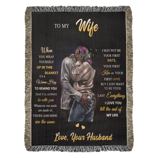 To My Wife - When You Wrap Up In This Blanket - Heirloom Woven Blanket (Portrait) - The Shoppers Outlet