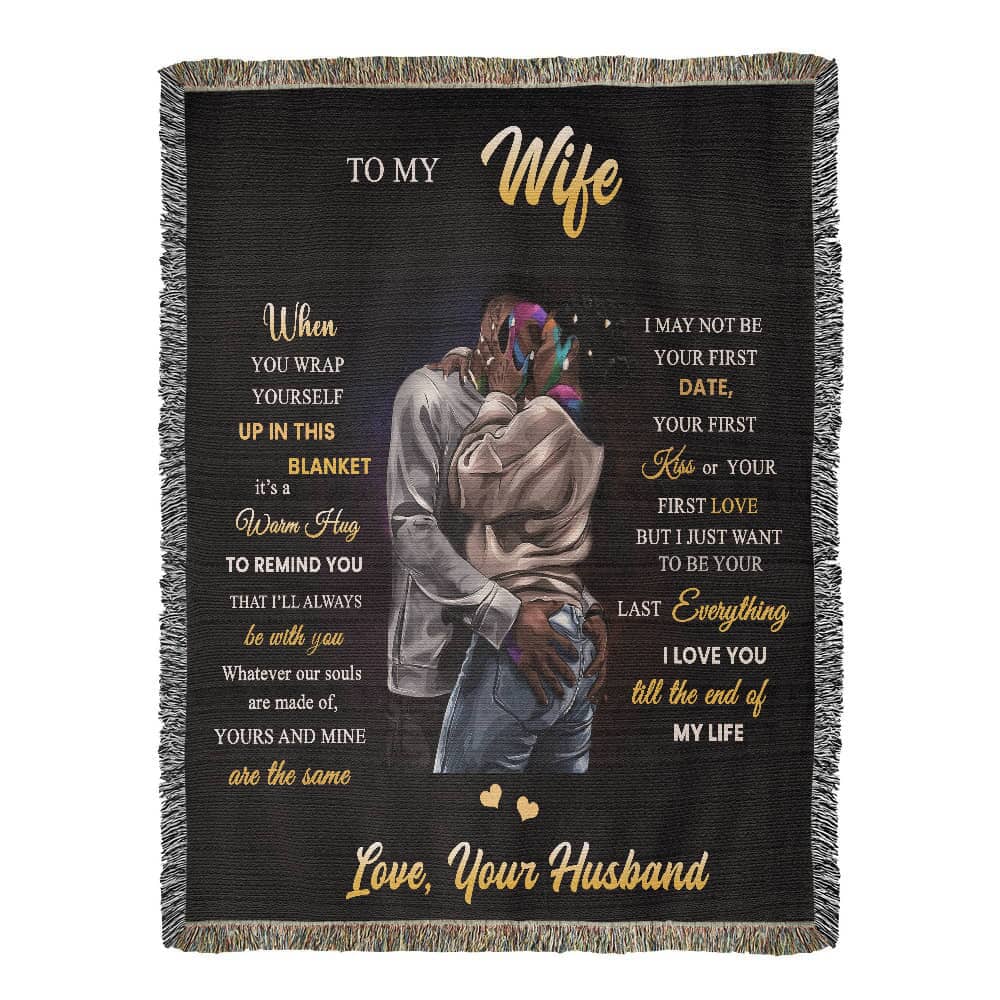 To My Wife - When You Wrap Up In This Blanket - Heirloom Woven Blanket (Portrait) - The Shoppers Outlet