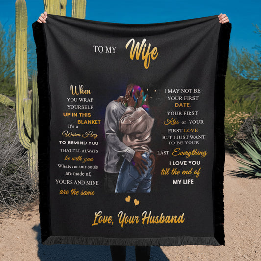 Gift For Wife - Birthday Day Gift - Anniversary Gift - Mother's Day Gift - Printed Woven Blanket - The Shoppers Outlet