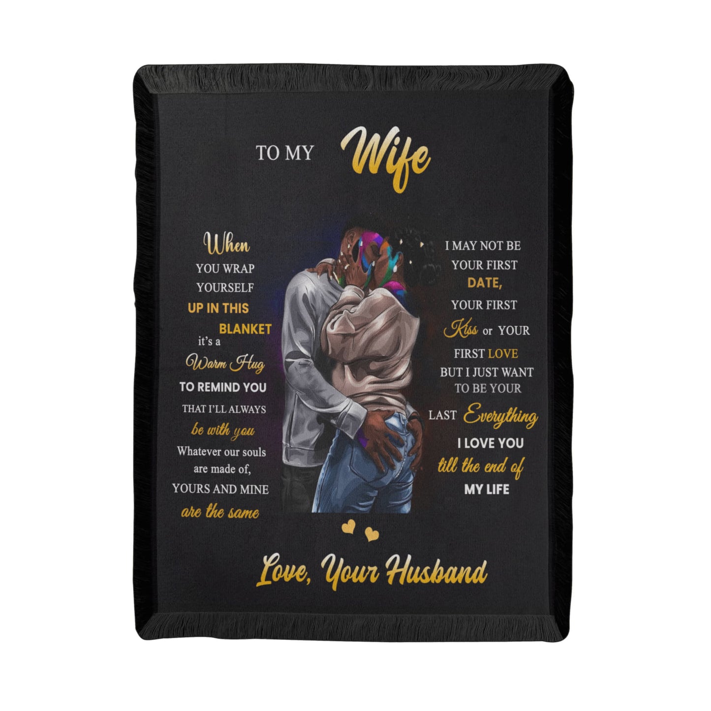 Gift For Wife - Birthday Day Gift - Anniversary Gift - Mother's Day Gift - Printed Woven Blanket - The Shoppers Outlet