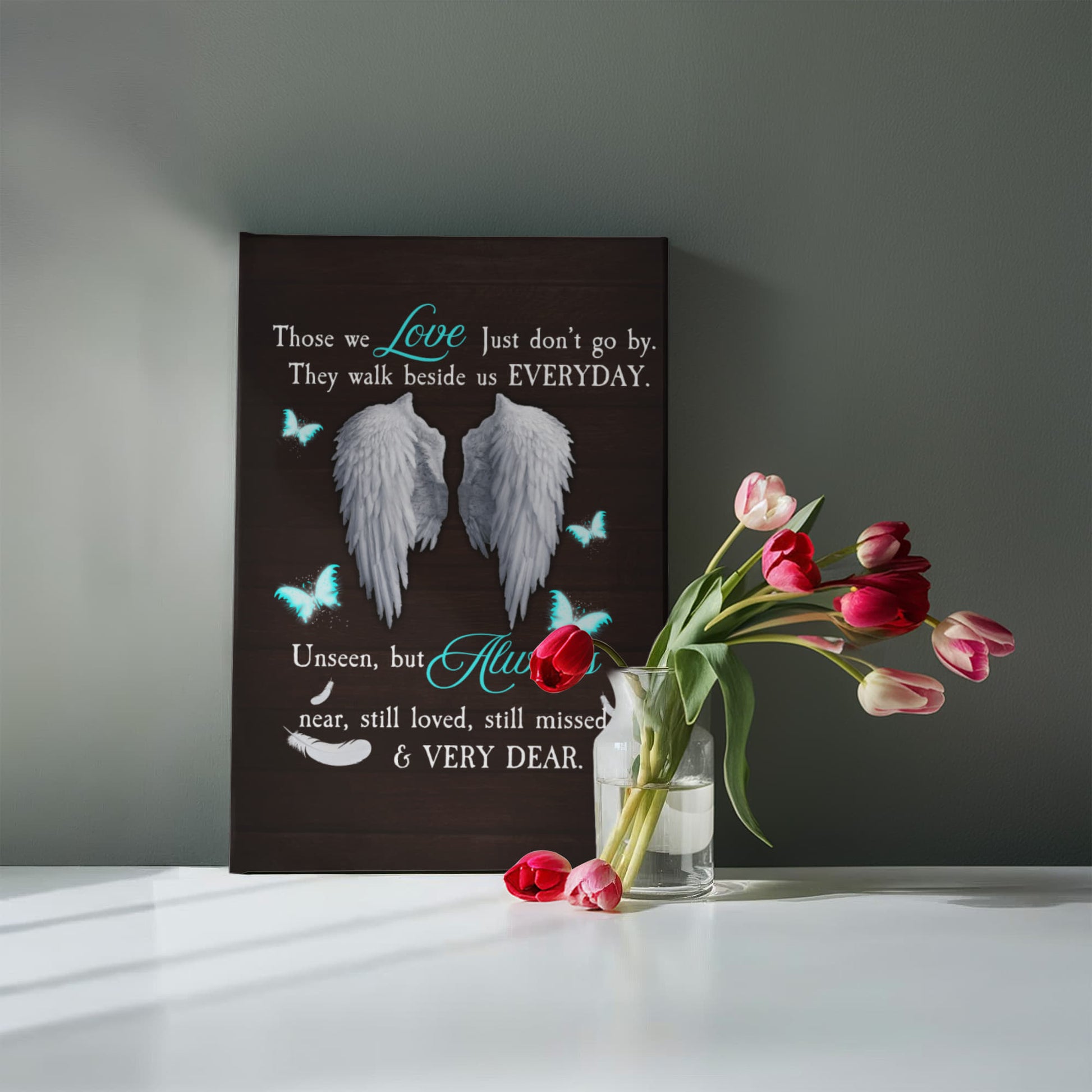 Remembrance - Those We Love Just Don't Go By - Gallery Wrapped Canvas Prints - The Shoppers Outlet
